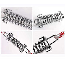 8Pcs Tension Coil Extension Gancio a molla Tensione in acciaio inossidabile Camping Tenda da campeggio Corda di serraggio Tenda di primavera Accessori per campeggio all'aperto escursionismo