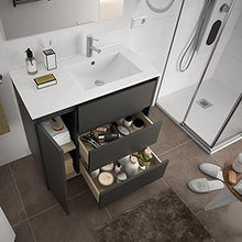 Salgar Arenys Set Mobile da Bagno, Pannelli di truciolato, Grigio Opaco, Extra Grande