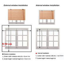 SHXF Tenda a Rullo in bambù, Tapparelle avvolgibile Legno per terrazza, Giardino, Esterno, pergola, Tapparelle da Sole Naturali（Cammello）