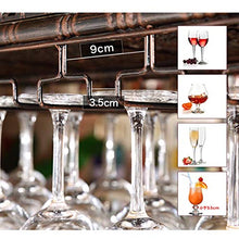 LANA Porta Vino Scaffale Vino Metallo, Hanging Porta Bottiglie e Vetro Parete Regolabile Mensola, Supporto Bottiglie for Bar/Governo/Cucina, Nero (Size : 120CM)