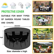YLKCU Fodere per mobili da Giardino Rotonde 130x71 cm, Fodere per mobili da Esterno per Tavolo Impermeabile, Fodere per Patio, Fodere per Tavolo da Giardino Antivento, Anti-UV, Resistent