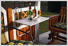 Spetebo - Tavolino pieghevole da ringhiera, dimensioni: 60 x 40 cm