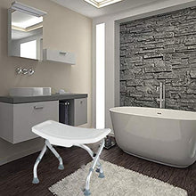 Sgabello Doccia Stable Bath & Doccia Sgabello Pieghevole - E Sgabello per Doccia in Alluminio Regolabile in Altezza per Anziani, Donne Incinte, mobili da Bagno disabili