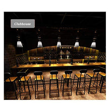 MMWYC Sgabello Cucina Sedia/Bar Stool/Alto Sgabello/Seat/Bar Sedia, Moderno Stile Industriale/Solido Gambe in Legno e Sedia di Ferro, for Counter/Cafe/Cucina/Colazione/Pub & Conserva