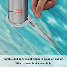 Tovaglia da spiaggia con buco per ombrellone, impermeabile, impermeabile, con cerniera, per tavolo da giardino, per barbecue, picnic, 152,4 cm
