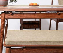 Cuscino per panca da giardino, 2 3 posti, antiscivolo, in legno, per interni ed esterni, per altalena (beige, 80 x 40 cm)
