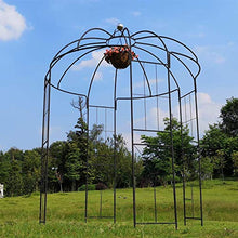 Outour®, gazebo a 4 lati a forma di gabbia per uccelli; traliccio ad arco in ferro battuto; gazebo, supporto per piante, viti e fiori