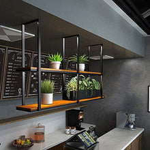 Mensola a soffitto Portabottiglie Per Vino Da Soffitto, Scaffali Galleggianti A 2 Livelli Per Casa Industriale Scaffale Divisorio In Legno, Sospeso, Per Cucina, Ristorante, Bar ( Size : 120*30*80cm )