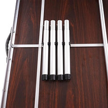 Tavolino da campeggio pieghevole con 4x sedie T368 alluminio MDF ~ 70x100x67cm