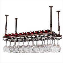 PZW Bancone Bar Bancone Bar Portabottiglie Ristorante Casalinghi Bicchieri da Vino Portabottiglie Retro Iron Art PortabottiglieB, 60 * 35cm