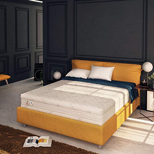 Baldiflex Emporio Materasso Matrimoniale Memory Plus Top Fresh 4 Strati 180 x 200 cm Alto 25 cm - Rivestimento Sfoderabile Silver Safe Cus. Saponetta incl.