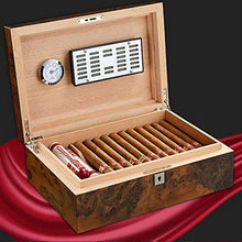Umidificatori di sigari - Scatola di umidificatore for scatola di sigari da 50 scatole di umidificatore for alcol e legno di cedro Formato: 320x230x110mm Cedro spagnolo contenitore di immagazzinaggio