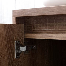 Kiamami Valentina MOBILE BAGNO SOSPESO NOCE SCURO DOPPIO LAVABO DA APPOGGIO SPECCHIO | SIENA