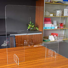 Barriera Protezione acrilica Contatori Protezione Anti-starnuto Schermo Separatore Trasparente Portatile con Portello di rasferimento Protettivo banconi Barriera