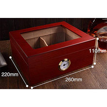 TGhosts Cigar Humidor, Fatto a Mano Cigar Humidor, Cedar Cigar Box Desktop con umidificatore e igrometro, Piano in Vetro for 50 sigari
