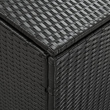 VidaXL - Scatola portaoggetti da giardino in resina intrecciata, 180 x 90 x 75 cm, colore: Nero
