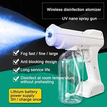 Spruzzatore Elettrostatico Elettrico, Pistola A Spruzzo UV Nano, Batteria al Litio 2600Mah Spruzzatore Portatile Senza Fili Elettrico di Nona Generazione per Ospedali Home Car Hotel 800Ml