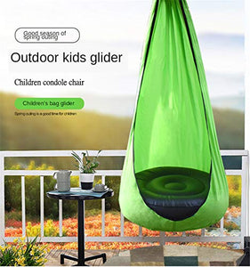 LFLDZ Hammocks, Home Child Hammock Sedia per Bambini Swing Pod Outdoor Interno Appeso Sedile Amaca Amici Arredi per Esterni