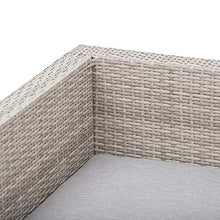 Outsunny Salotto da Giardino, Set Divani da Esterno con Tavolino da Giardino, Mobili da Giardino in Rattan Grigio