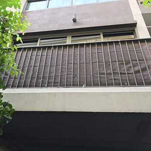 YLSZHY - Telo protettivo per balcone, protezione UV, per patio, recinzione, cortile, portico, balcone, ringhiera, con fascette e corda