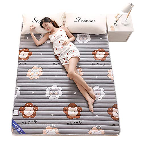 WXLSQ Tatami Materasso Antiscivolo Lavabile Pieghevole Cuscino Materasso Studente Cotone Stampato Materasso, Morbido Futon E di Spessore Giapponese Doppia Singola,150 * 200cm