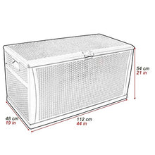 ZAQI Baule da Esterno Armadio Giardino Panca Scatola Porta Attrezzi da Giardino, Anti-UV Marrone Antipioggia Contenitore di plastica, Ingresso Garage Cortile Organizer Rettangolare