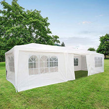 Tendone Gazebo da Festa con Pareti Laterali 3m x 9m. Tettoia Impermeabile 120g e Telaio in Acciaio con Rivestimento a Polvere