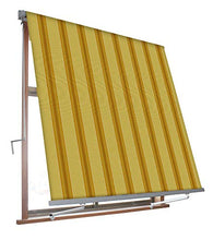 VERDELOOK Tenda da Sole Milos a Caduta avvolgibile con Braccetti 80 cm per ancoraggio, larghezza 2,5 m e altezza 2,5 m, beige e ocra