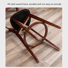 YS Sedia Sedia da Bar in Legno, Seduta in Legno Massello Sedia da Cucina per Colazione Sedia da Banco Cuscino in Pu Mobili Adatto per la Famiglia Milk Tea Cafe,Rosso
