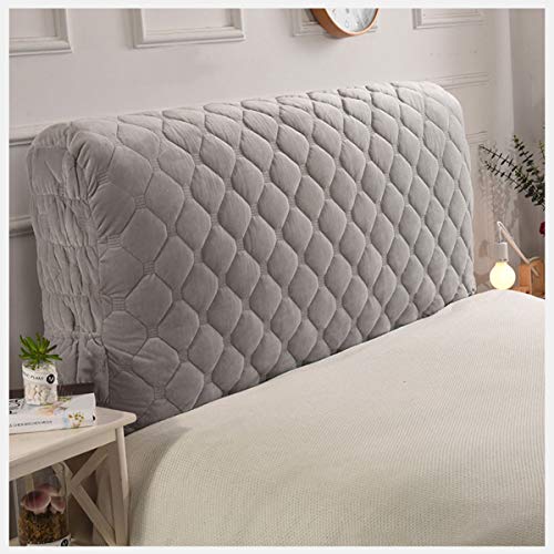 HDGZ Copertura Antipolvere Fodere per Testata all-Inclusive Europeo Lavabile Universale Copertura per Testiera Letto Decorazione per Camera da Letto (Color : Gray, Size : 1.9m)