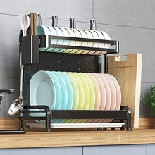 LYM &ripiano di stoccaggio Mensole da Cucina in Acciaio Inossidabile, Scolapiatti a Pavimento Scaffale for stoccaggio Domestico Scaffale -2 Strati Scaffale di Finitura