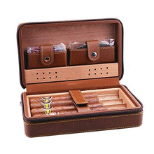 WRJY Cigar Humidor Custodia per sigari portasigarette Scatola Regalo da Uomo, Set di humidor per sigari Fodera in Legno di Cedro per Inviare Forbici per sigari 4 Bastoncini, Superficie