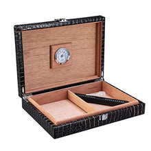 ZYING Desktop Cigar Humidor Cigar Box Bagagli con umidificatore Chiaro Rimovibile Portatile Cigar Box Valigia