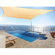 Green Blue Vela Solare Quadrato Triangolo Crema Superficie Idrofobica Impermeabile Protezione Solare Anti UV(Quadrato, 3.6m)
