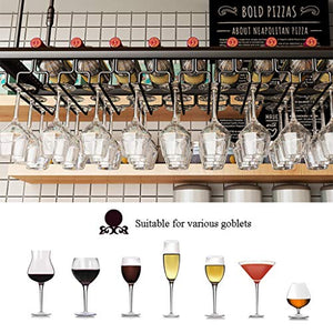 JHGJBJ Vino Bronzo Bicchiere Vino cremagliera Ferro Alta qualità rovesciata Titolare Calice Gancio Wine Bar contatore/mobilia (Size : 80x30cm)