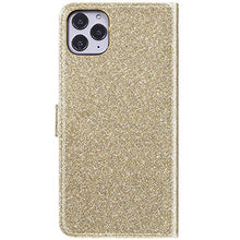 Saceebe Compatibile con iphone 11 Pro 5.8 Custodia pelle Glitter Cover a libro Glitter Diamante Strass Flip Case [Custodia corona perla farfalla] Rhinestone Portafoglio Pelle Cover Morbido,oro