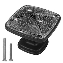 Ragnatela di Halloween 4 PCS Pomelli per Porta, Pomolo per Mobile, Pomelli per Mobili con Viti, Maniglia per Armadietto, Pomelli per Porta, Pomelli per Cassetti per Porta, Armadio, Cassetto e Credenza