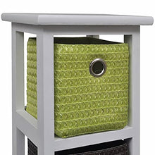 Lyrlody - Cassettiera in legno di Paulonia, con 4 cassetti, 20 x 20 x 80 cm