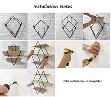 LYM &ripiano di stoccaggio Scaffale di stoccaggio, scaffale della Camera da Letto del Ferro da Stiro unità della mensola di Legno fissata al Muro di Arte Scaffale di Finitura
