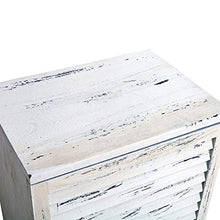 Rebecca Mobili Mobile in Legno con 1 Anta, Paulownia, Bianco Shabby, 52x40x25 cm