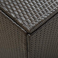 Festnight Baule da Giardino, Baule Multibox in Polyrattan 180x90x75 cm Marrone