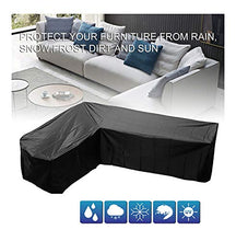 LJWLZFVT Coperture per divani da Giardino - coperture per arredo Giardino a Forma, copridivano per EsternoCopertura Mobili Giardino Impermeabile-Nero 222x286x82cm