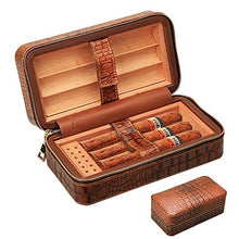 Liang Yu Cigar Humidors - Scatola di sigari Portatile 6 Pezzi Scatola di Sigaro in Pelle di Coccodrillo Stick: 20x11x8,5 cm Cedro Spagnolo Contenitore di immagazzinaggio (Color : Wine Red)