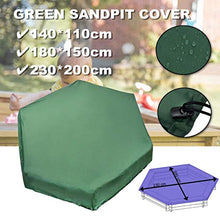 Copertura per sabbiera con coulisse Copertura per piscina con sabbia esagonale Oxford impermeabile antipolvere Copertura per piscina verde per piscina per giardino esterno
