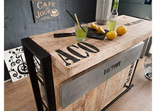 MASSIVMOEBEL24.DE FACTORY #140 Mobile cantinetta in legno di mango e ferro - stampato 120x45x100