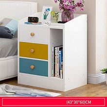 COLiJOL Comodino Comodino Comodino Camera da Letto Comodino Comodino 3 Cassetti con Libreria Scaffali per Riviste Comodino in Legno (Colore: A, Dimensioni: 43X30X60Cm),un,43X30X60Cm