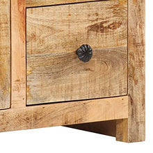 vidaXL Legno Massello di Mango Grezzo Credenza Madia Mobile Basso Armadio Armadietto Mobili Arredo Arredamento Cassapanca Portaoggetti 59x35x75 cm