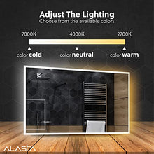 Alasta Specchio Seoul Illuminazione da Bagno Specchio Controluce LED | 100x80cm | Specchio da Parete Molte Dimensioni | Bianco Caldo | A++