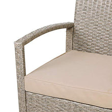 Deuba Set Mobili da Giardino Polyrattan Poltrone Panca tavolino Lounge Patio Salottino Esterno Beige