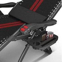 CDFC Sedie Pieghevoli Individuale Sedia da Pranzo Siesta Siesta Multifunzionale Letto Nero e Rosso Portable Lazy Beach Sedia Sedia Pennosa con Doppio Roller Massaggio Dispositivo (Dimen